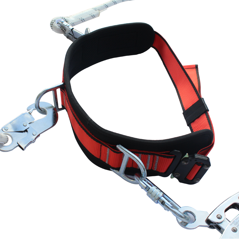 电工安全带户外施工保险带新型双控爬杆电工腰带高空作业安全绳