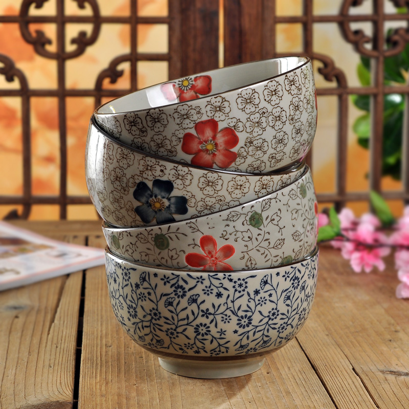 景德镇陶瓷日式和风5英寸6英寸7英寸大面碗 泡面碗陶餐具菜碗汤碗