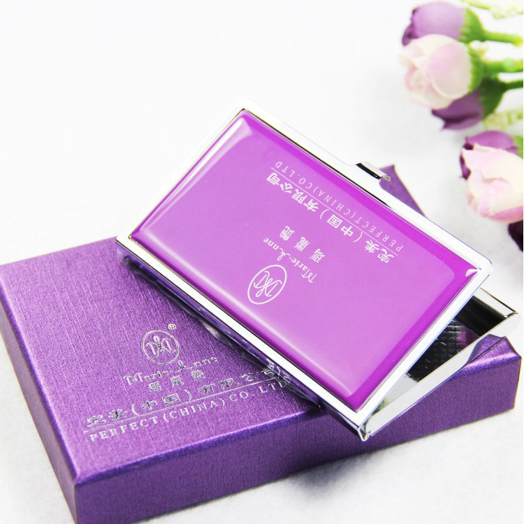 玛丽艳红色紫色名片夹礼盒包装送伙伴送朋友新品杭州金钻工作室