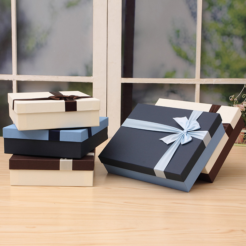 新款简约长方形文艺礼物包装盒书籍衬衫盒子创意定制LOGO礼盒