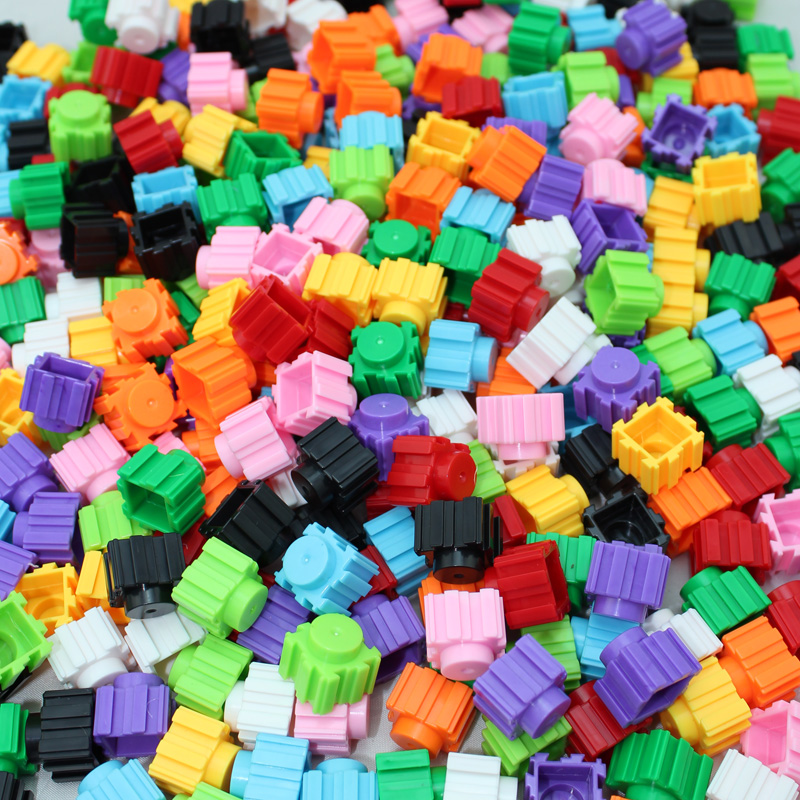 祺乐星3D拼插创意百变串联像素积木立体DIY积木玩具100颗粒补充装