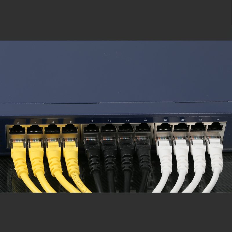 电脑网络线 跳线 超五类 30cm超短网线 成品网线 0.2米0.3米0.5米