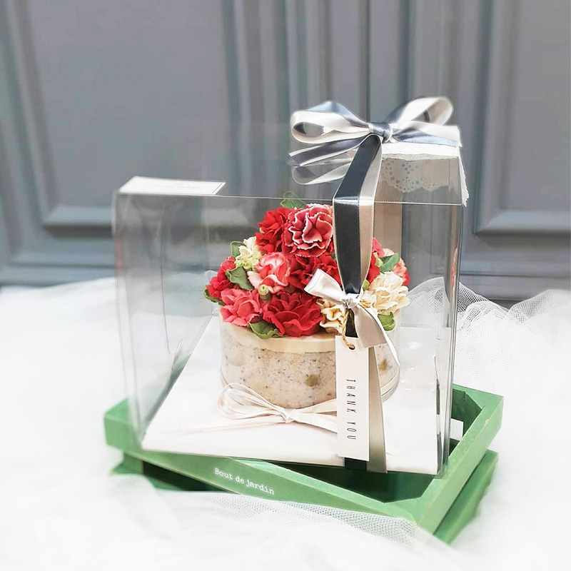 透明蛋糕盒 网红脏脏蛋糕盒4寸5寸6寸8寸韩式蛋糕盒 爆浆奶盖盒子